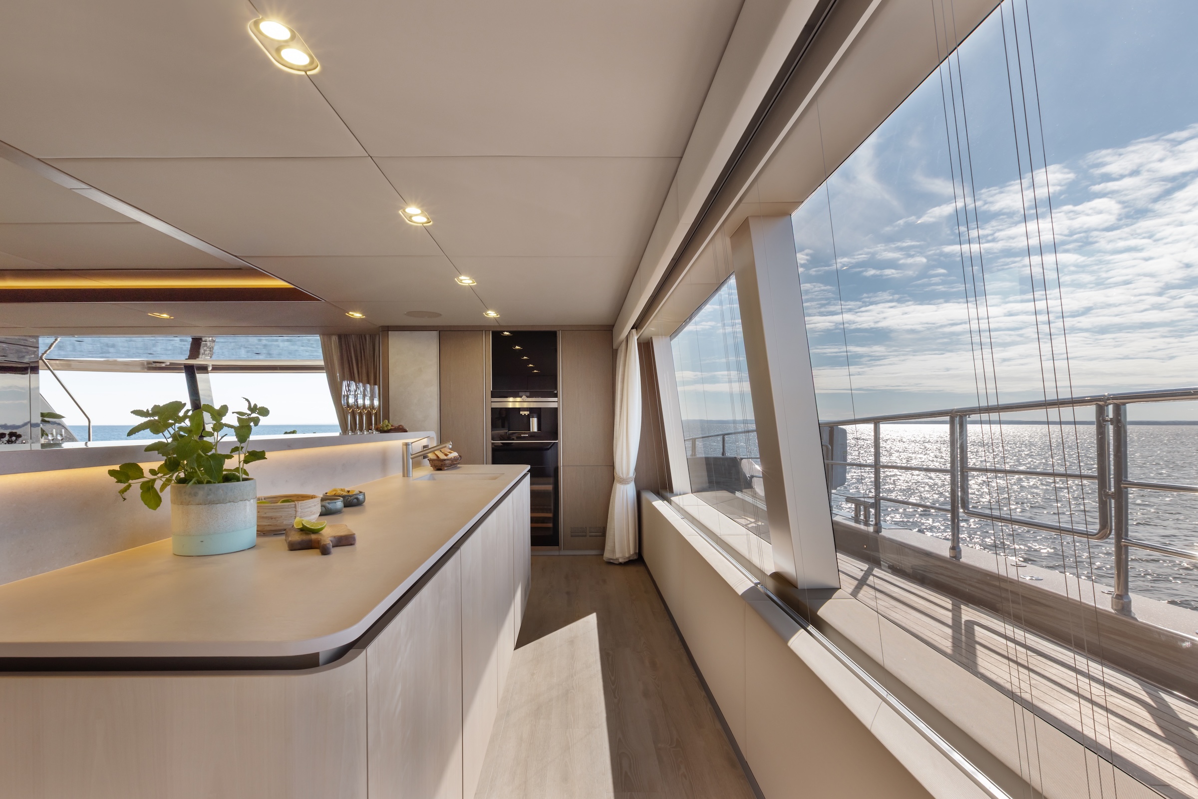 Galley on 100 Sunreef Power