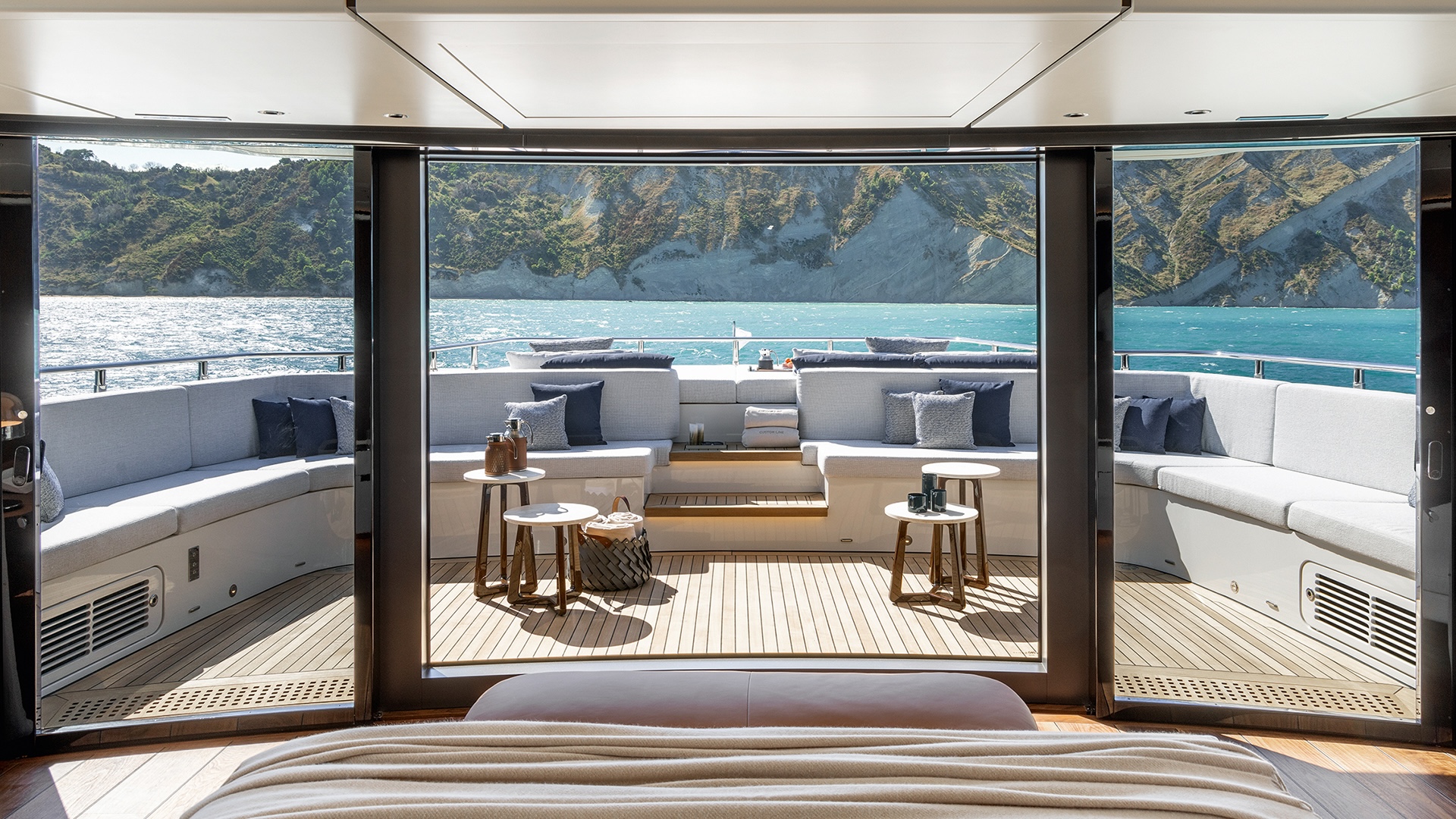 Custom Line 50 master suite private terrace